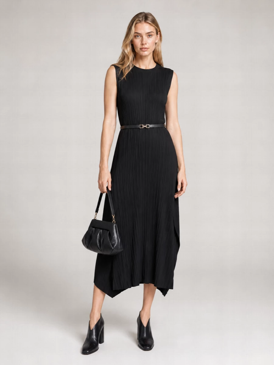 Pleats Please Issey Miyake Midi Dress