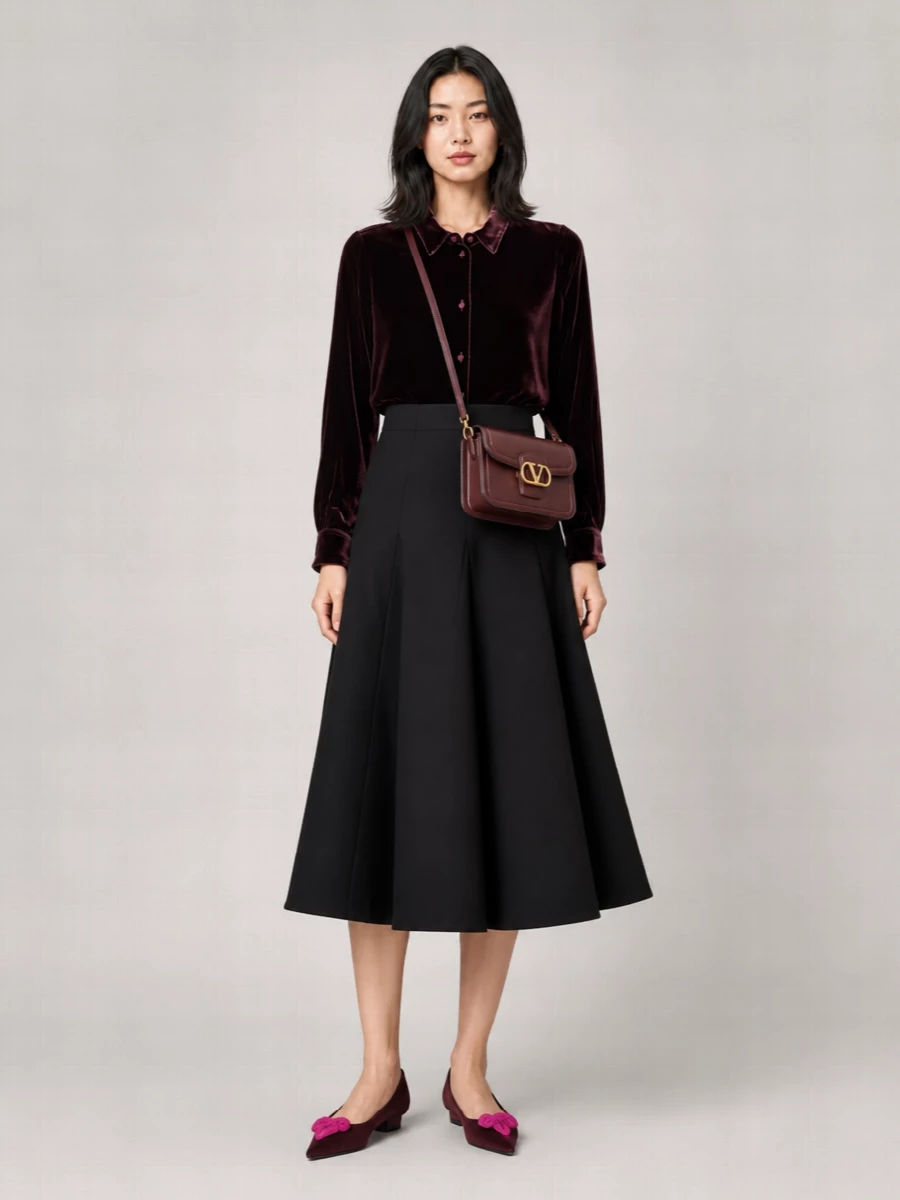Valentino Garavani Vsling Calfskin Shoulder Bag