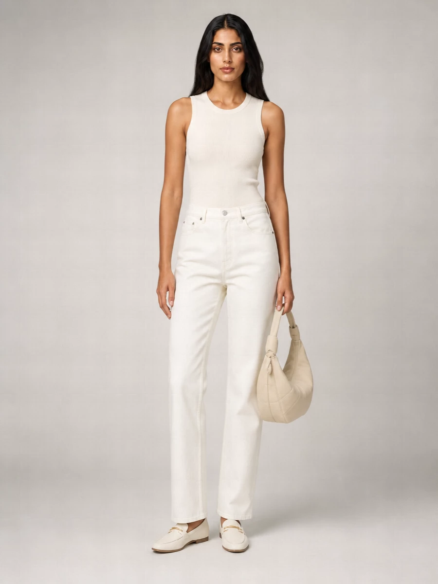 Loulou Studio Cotton Regular-Fit Straight-Leg Jeans