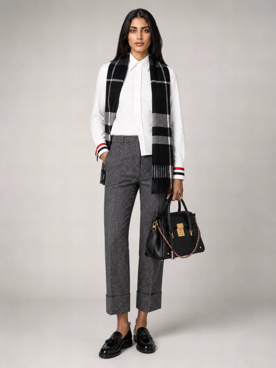Thom Browne Cotton Poplin Long-Sleeve Button-Down Shirt