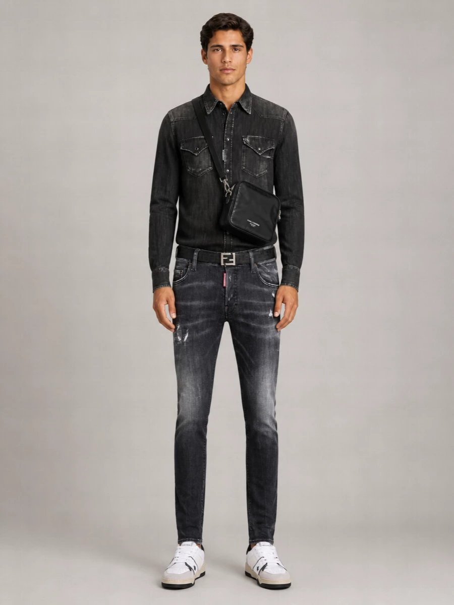 Fendi Leather Reversible Belt