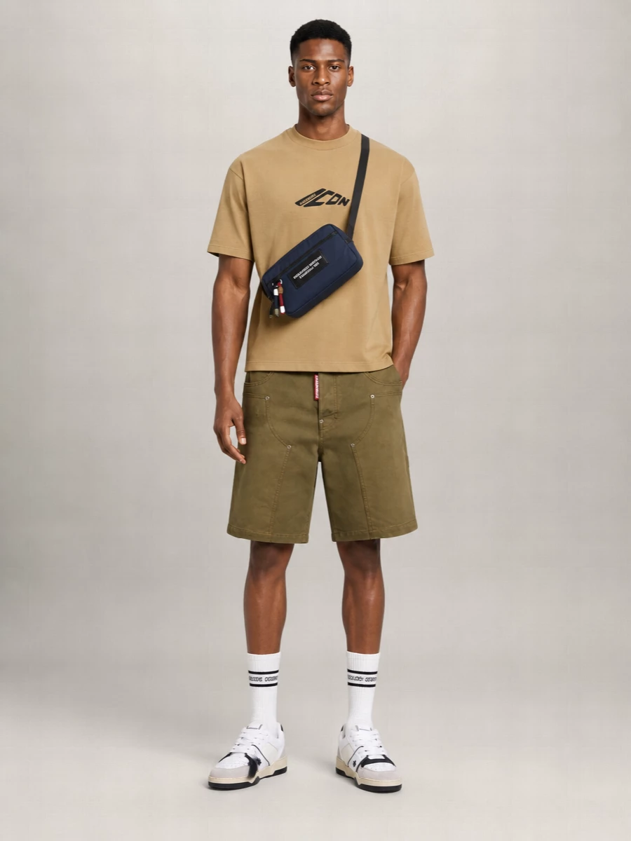 Dsquared2 Cotton Logo Print Crew Neck Short Sleeve T-Shirt