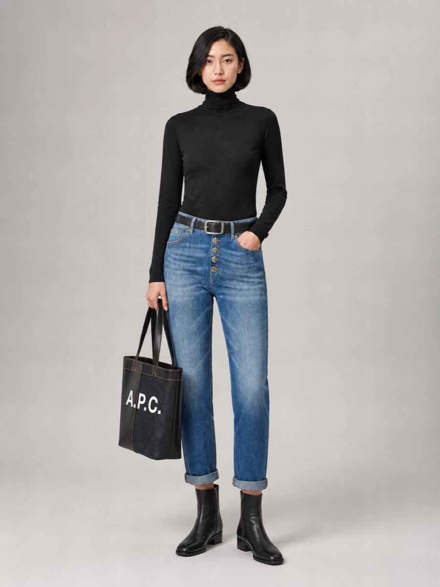 Dondup Denim Loose-Fit Cropped Trousers
