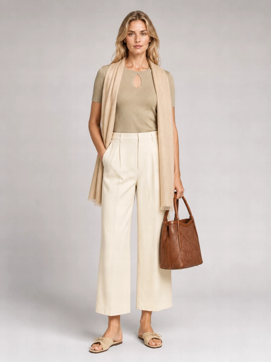 Max Mara Silk Cashmere Round Neck Knitted Top