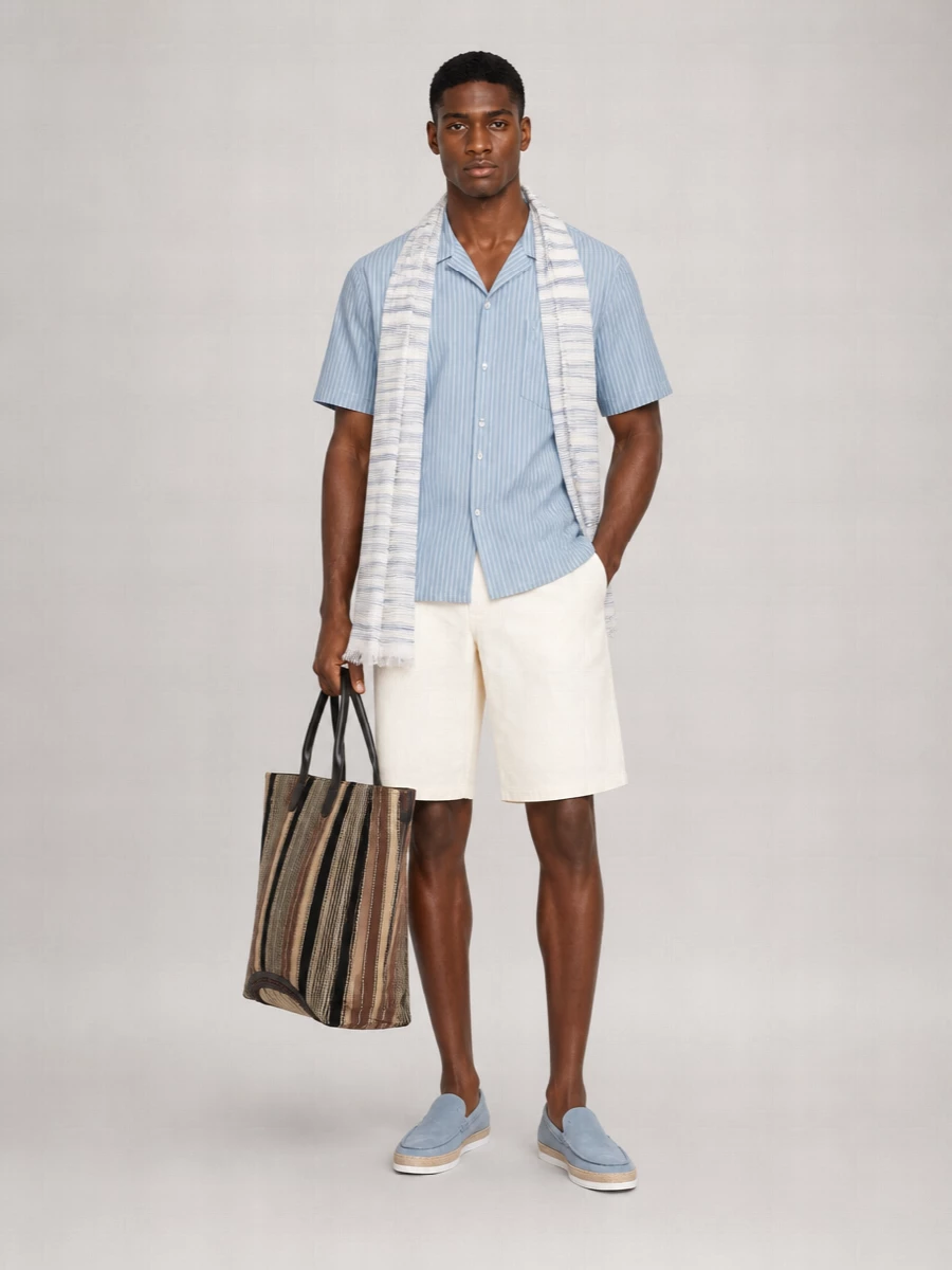 Ami Paris Short-Sleeve Boxy Cotton Shirt