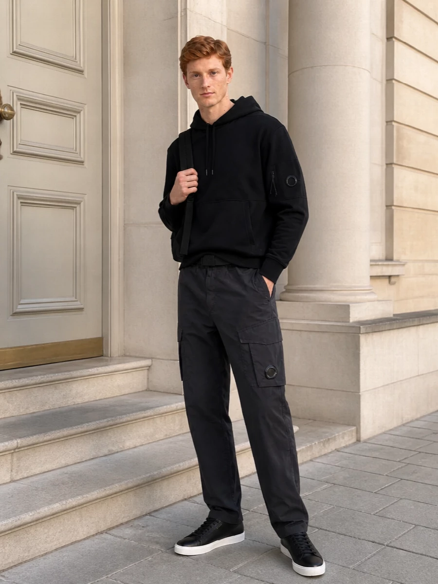 Cp company hoodie cargo trousers sneakers