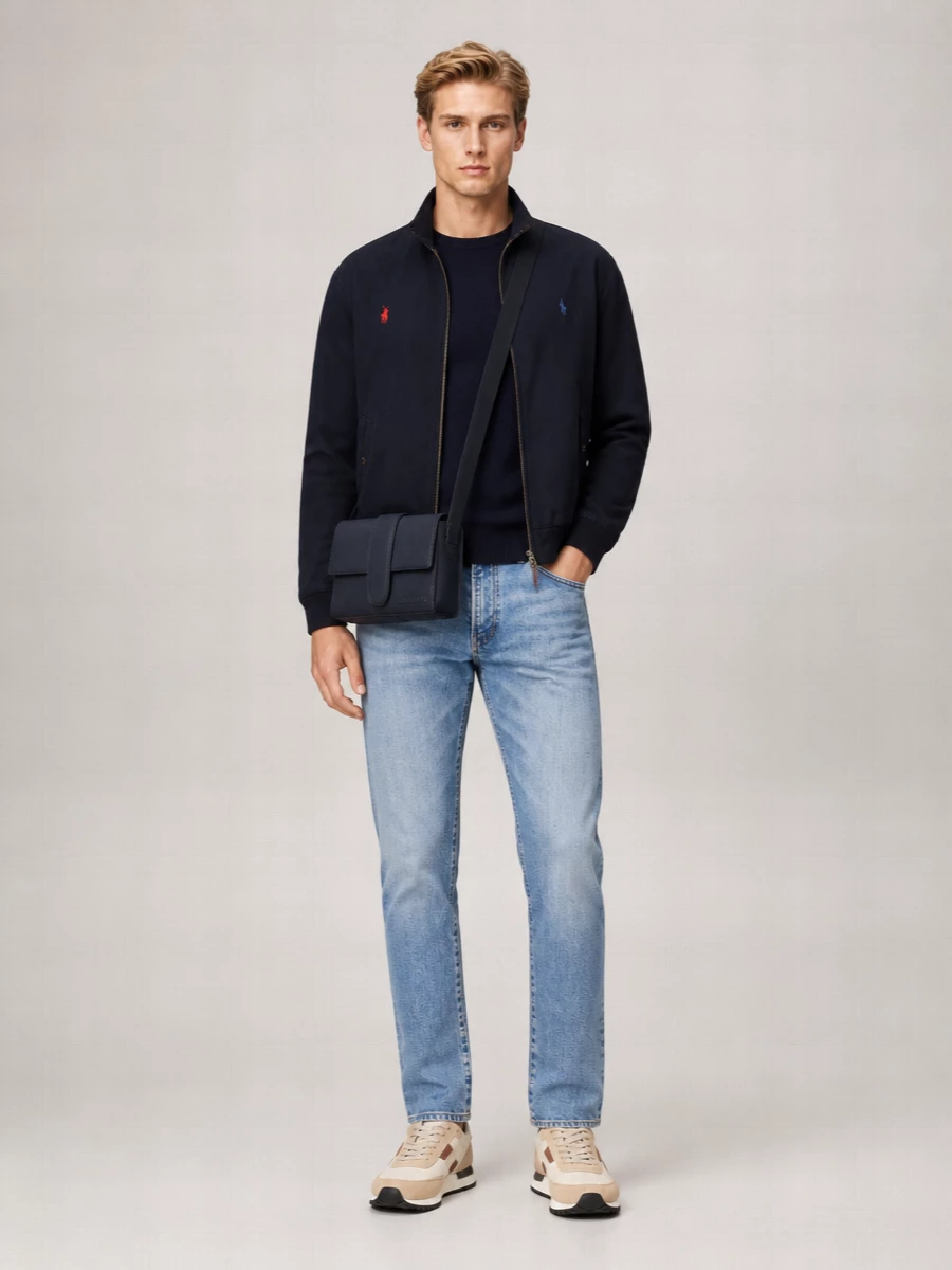 Polo Ralph Lauren Cotton Logo Embroidery Bomber Jacket