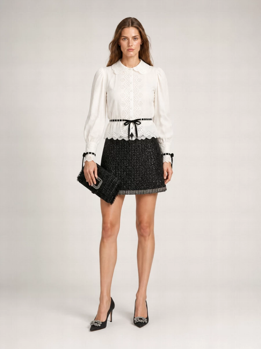 Giambattista Valli Bouclé Mini Skirt