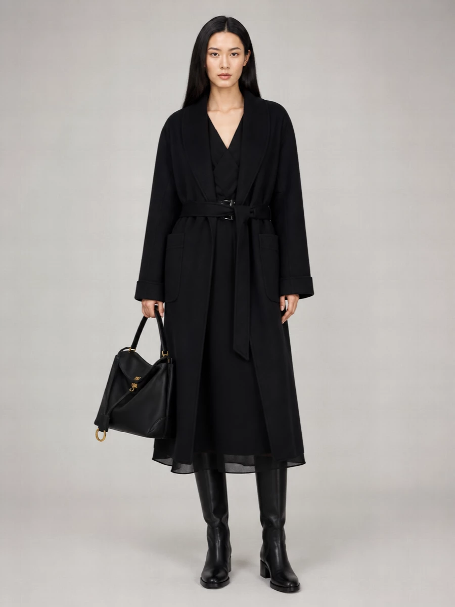 Prada Cashmere virgin wool single breasted coat | The Fashion Square