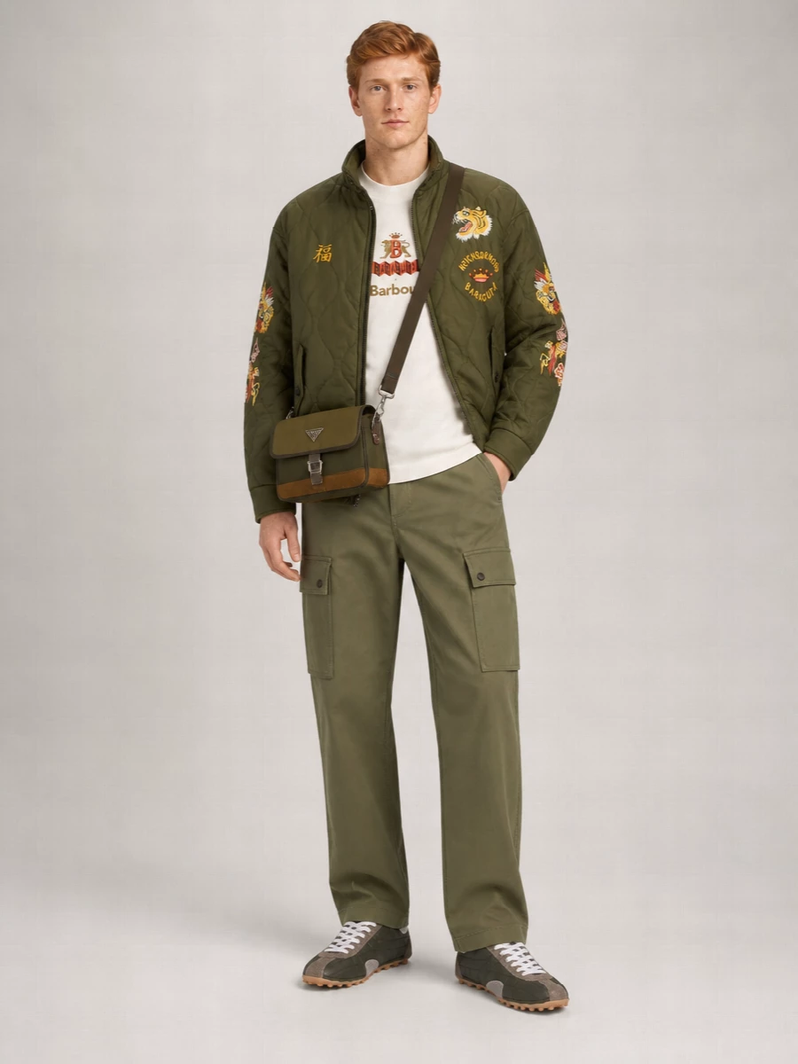 Baracuta Quilted Nylon Padded Jacket