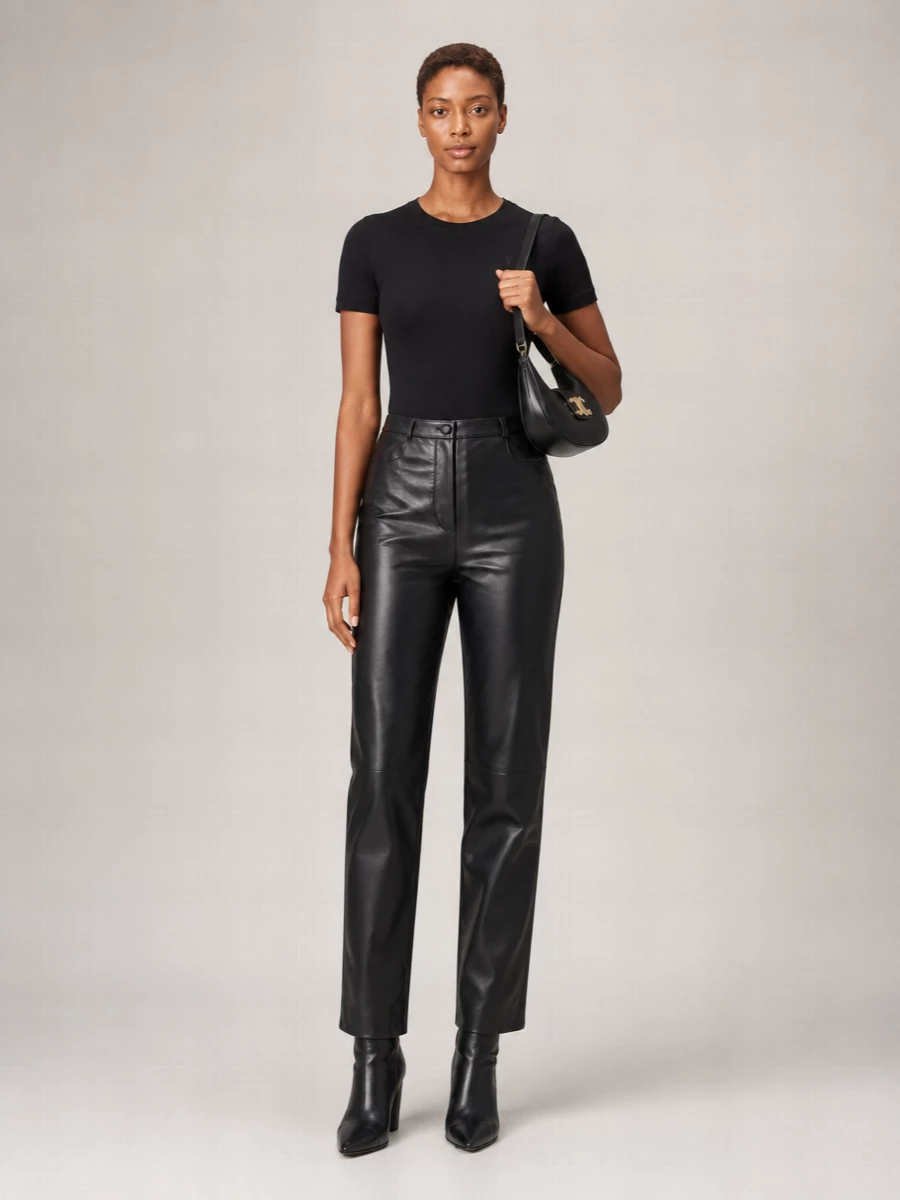 Paris Texas Leather High Block Heel Boots