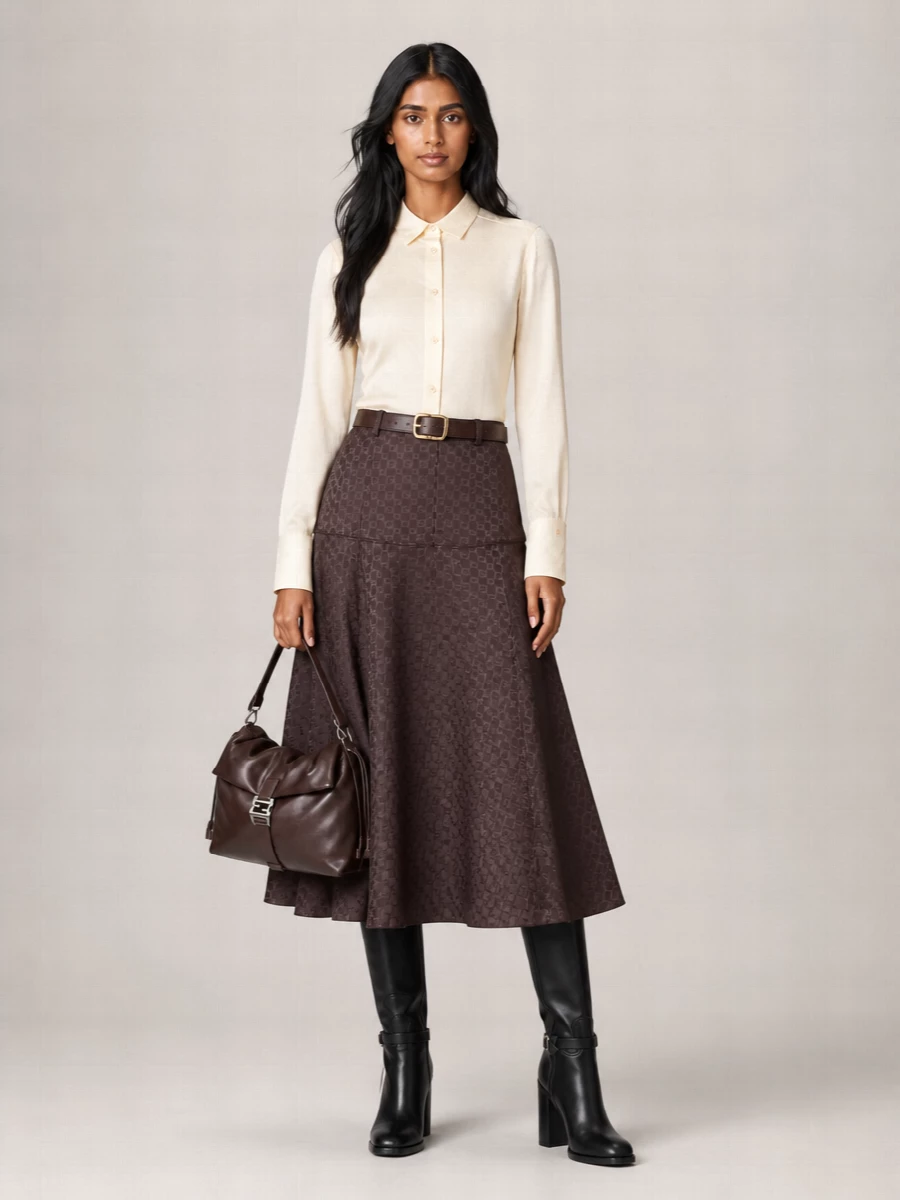 Fendi Leather Knee-High Boots