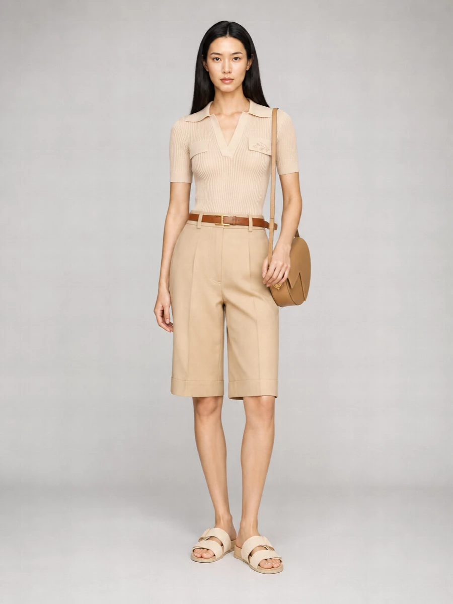 Patou Cotton Tailored Bermuda Shorts