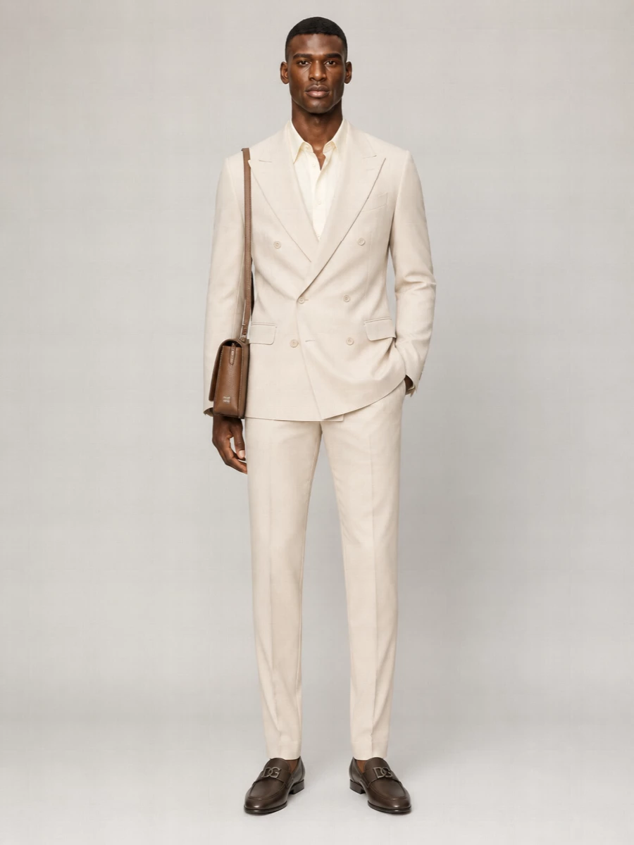 Dolce&Gabbana Linen Double-Breasted Blazer