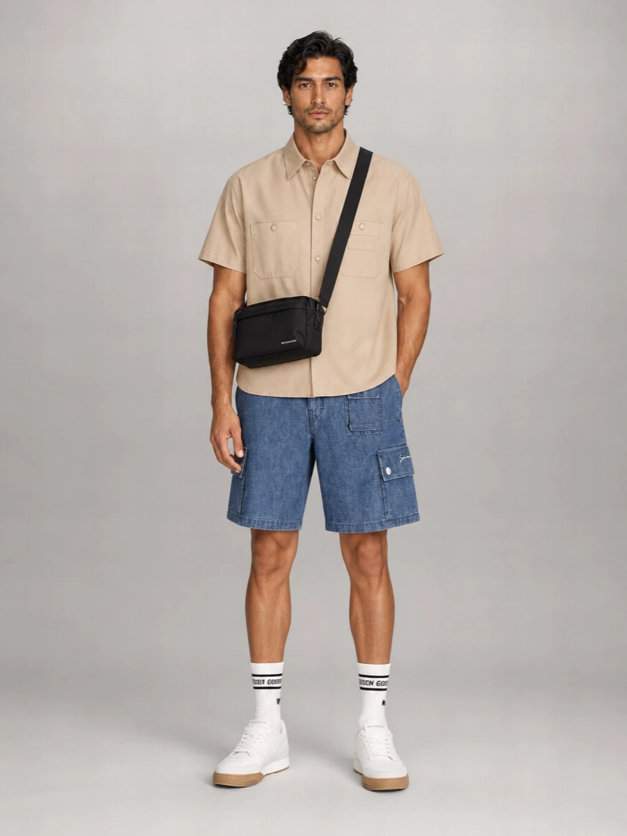Givenchy Denim Cargo Shorts