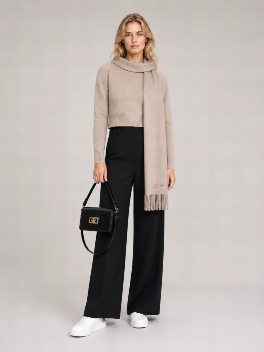 Lanvin Wool Cashmere Ribbed Loose-Fit Jumper
