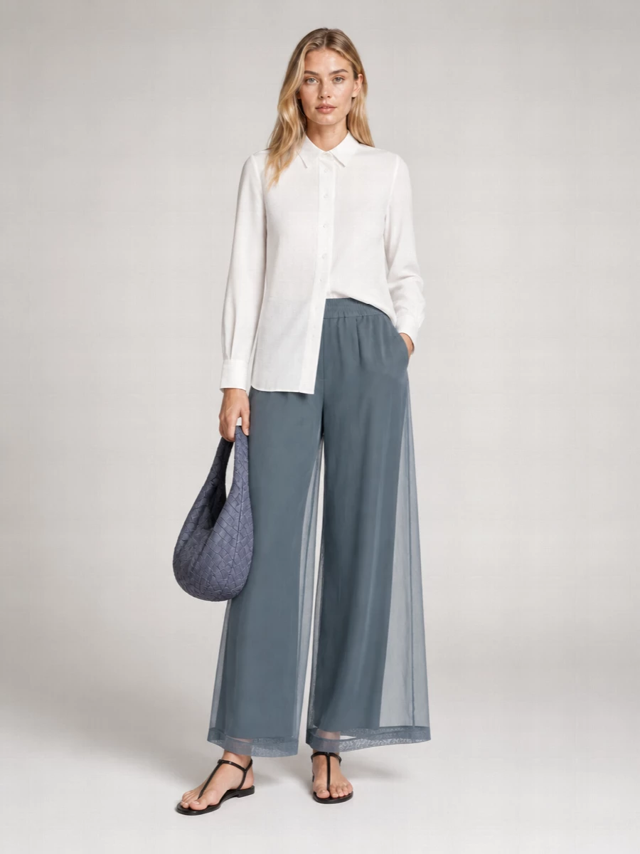 Brunello Cucinelli Loose Track Wide-Leg Trousers