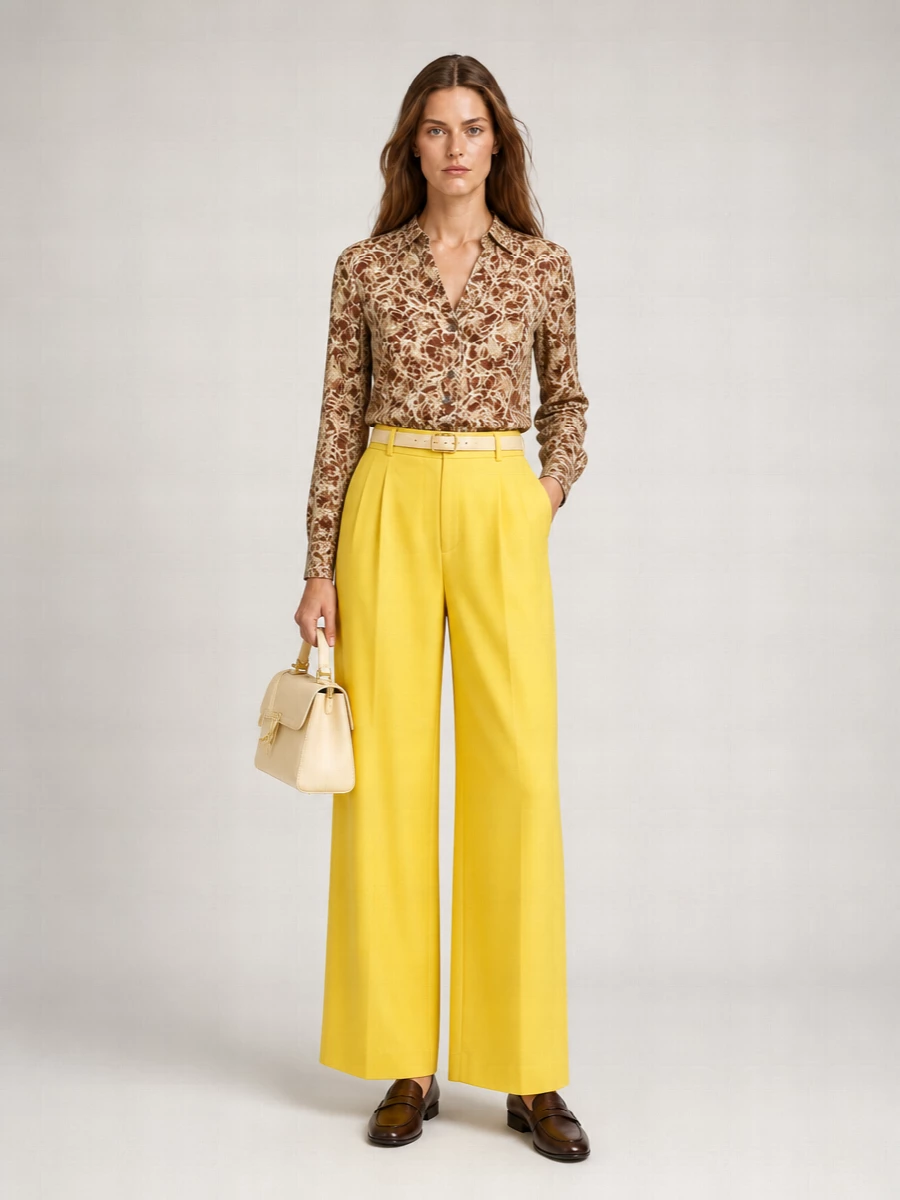 Dries Van Noten Jacquard Wide-Leg Trousers
