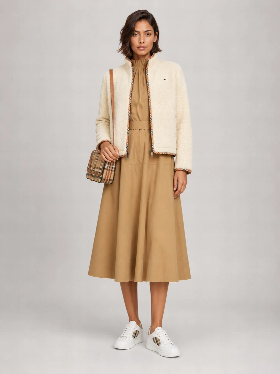 Burberry cotton poplin midi dress