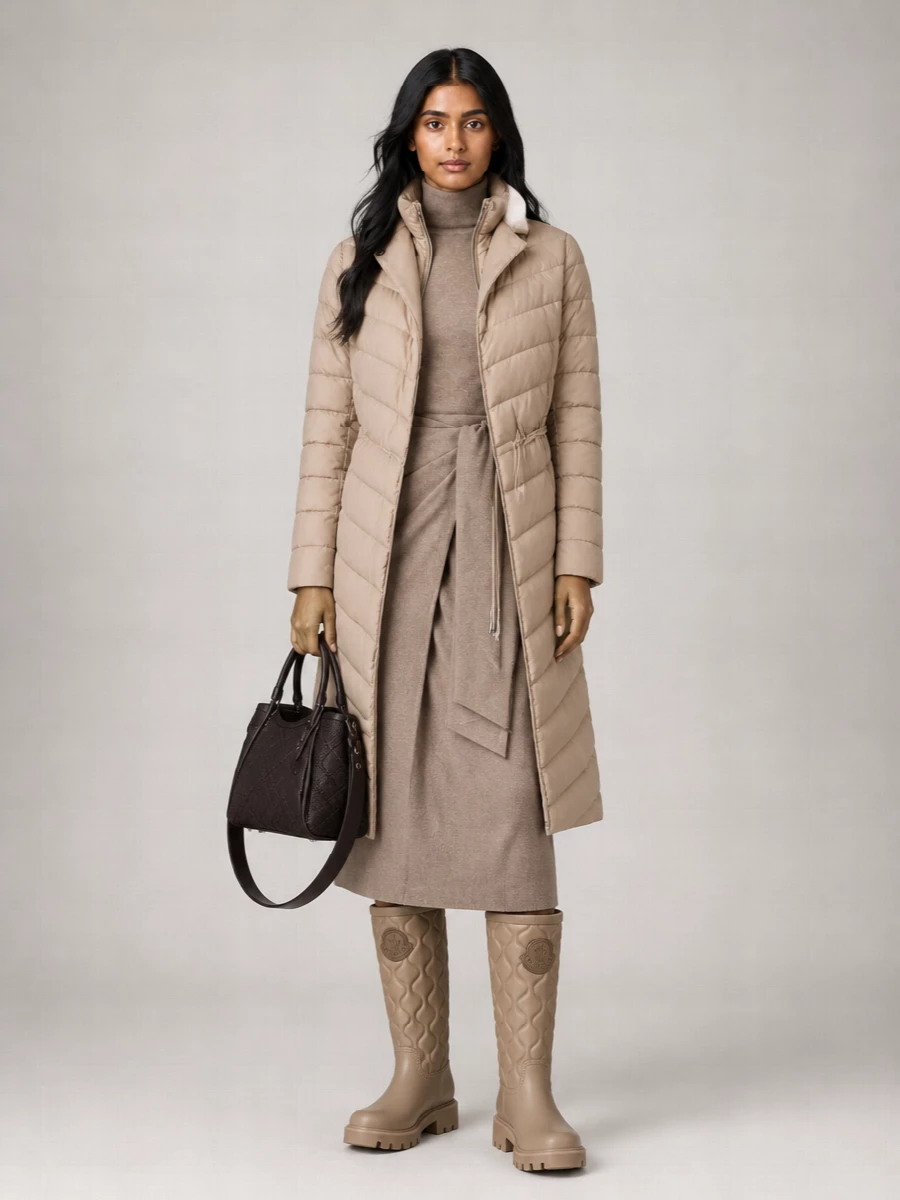 Moncler Quilted Knee-High Rain Boots