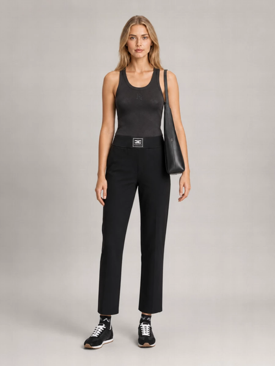Elisabetta Franchi Slim-Fit Racerback Tank Top