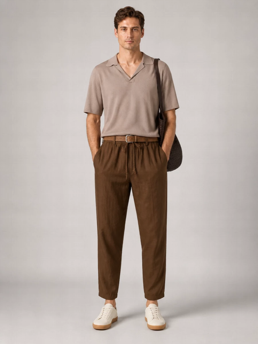 Uma Wang Silk Blend Ribbed Polo Shirt