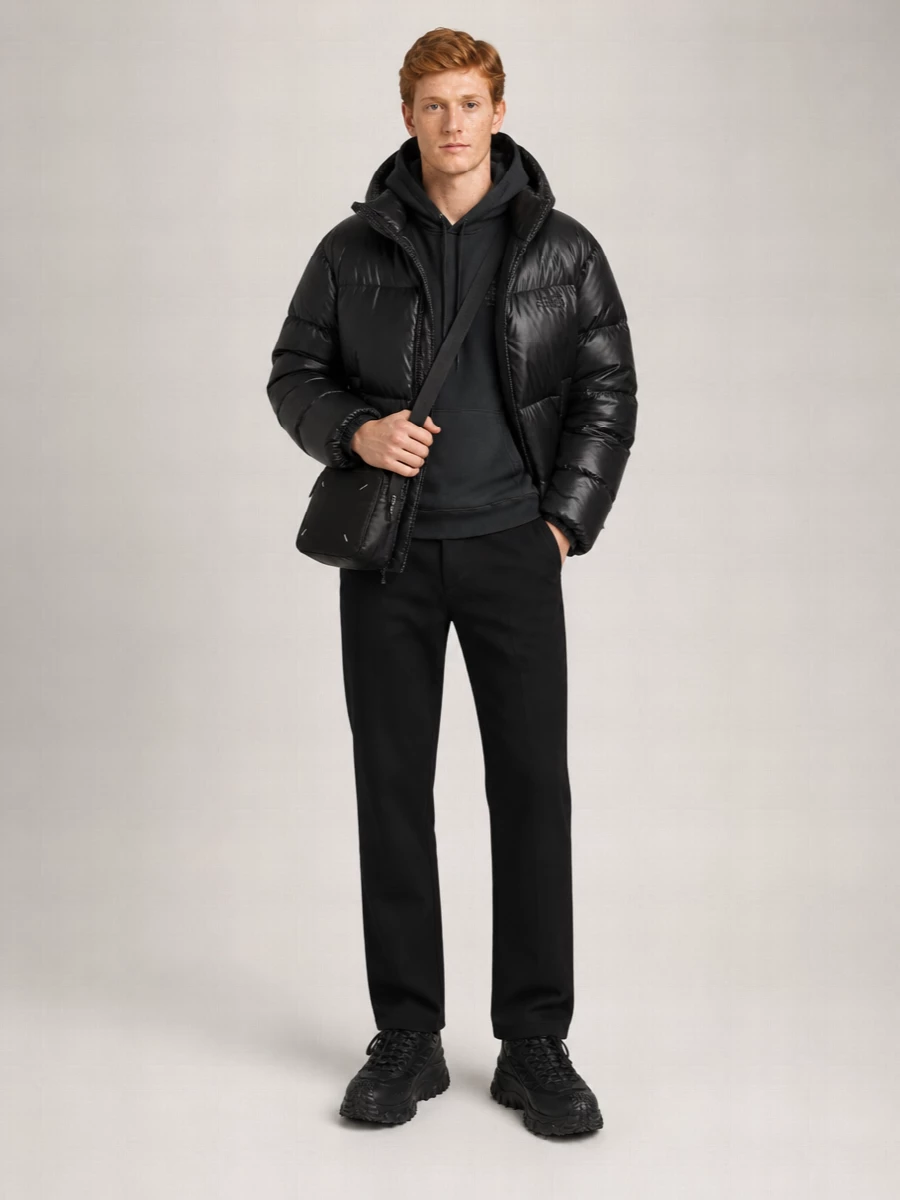 Mm6 Maison Margiela Lacquered Quilted Down Jacket