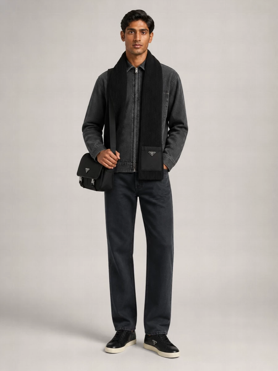 Prada Denim Zip Shirt