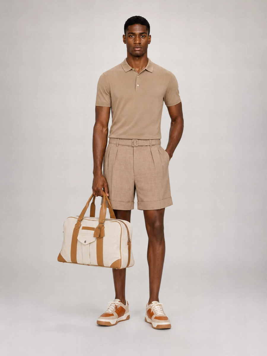 Brunello Cucinelli Leather Travel Tote Bag