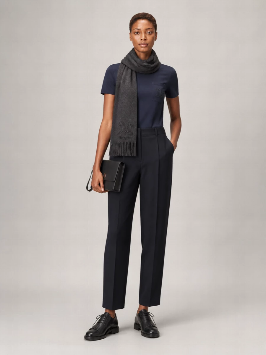 Max Mara Cashmere Fringe Scarf