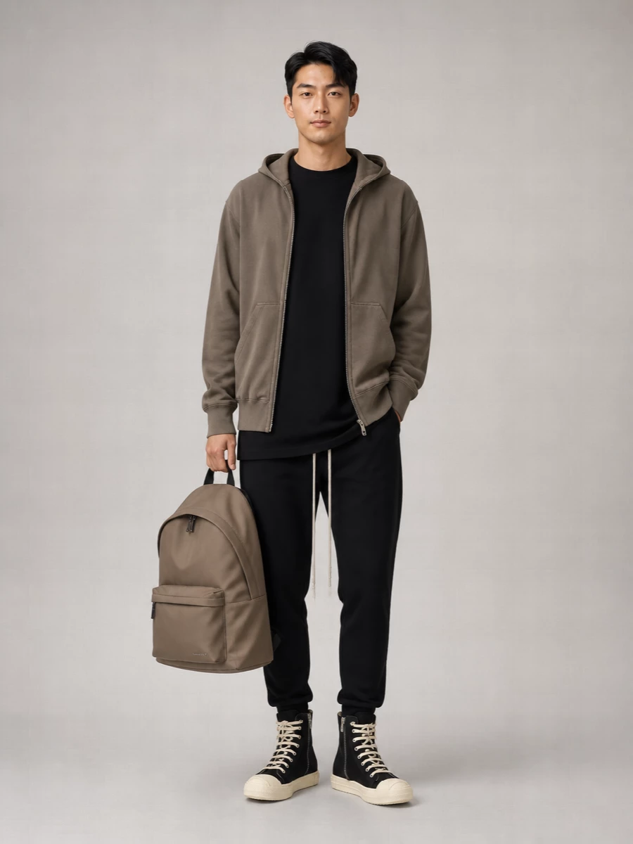 Rick Owens Drkshdw Cotton Hooded Zip Jacket