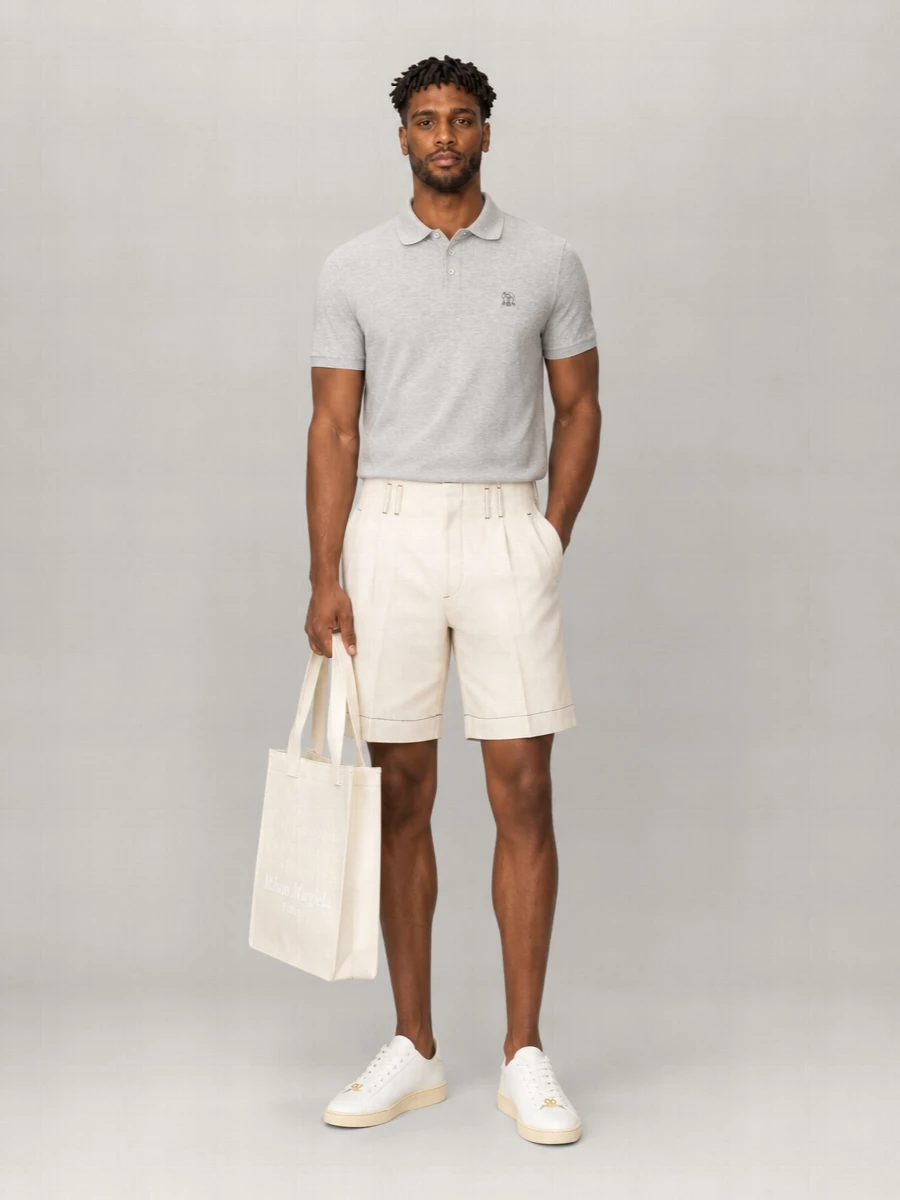 Brunello Cucinelli Logo Piqué Cotton Polo Shirt