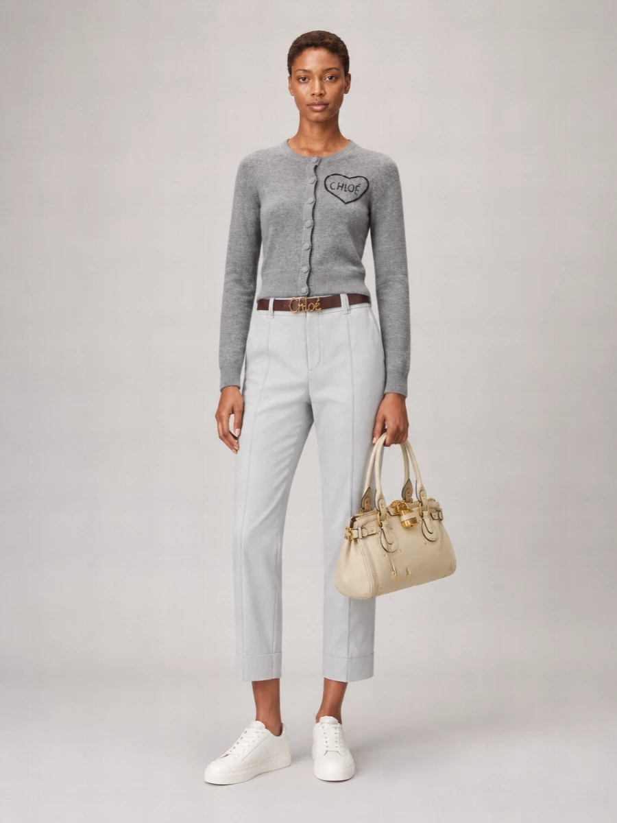 Chloé Cashmere Wool Fitted Cardigan
