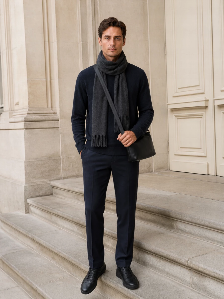 Our legacy navy sweater marni trouser margiela