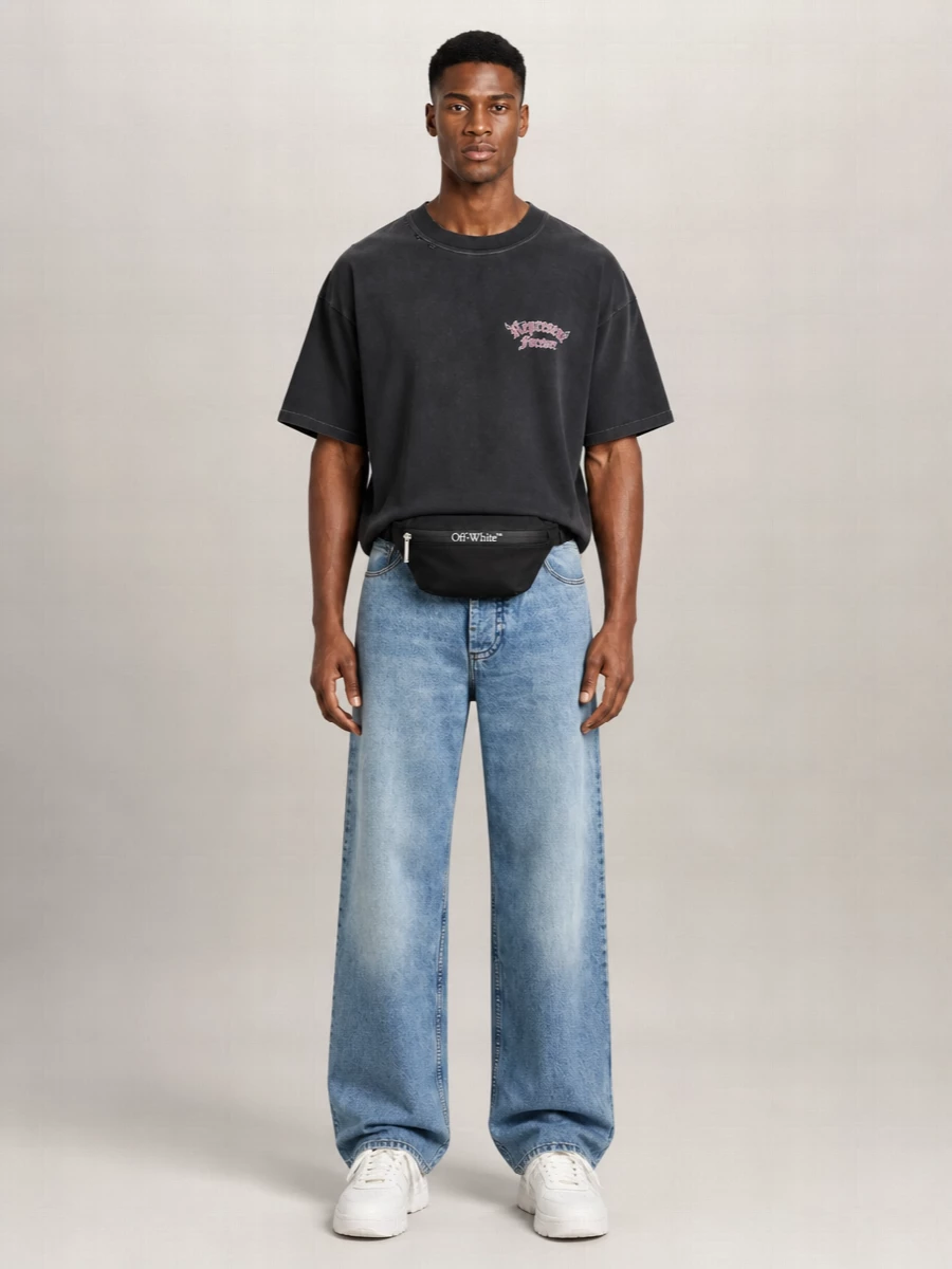 Off-White Leather Low-Top Sneakers