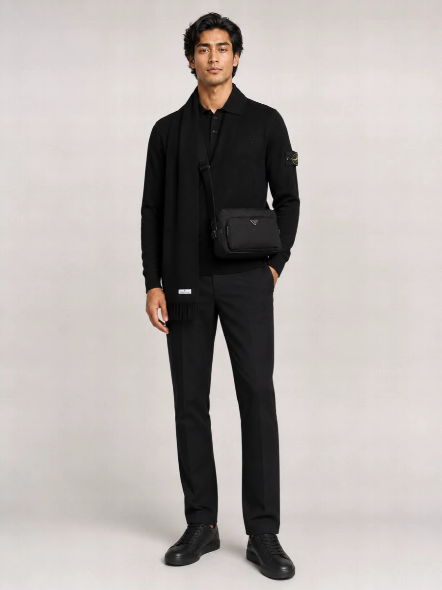 Stone Island Wool Polo Sweater