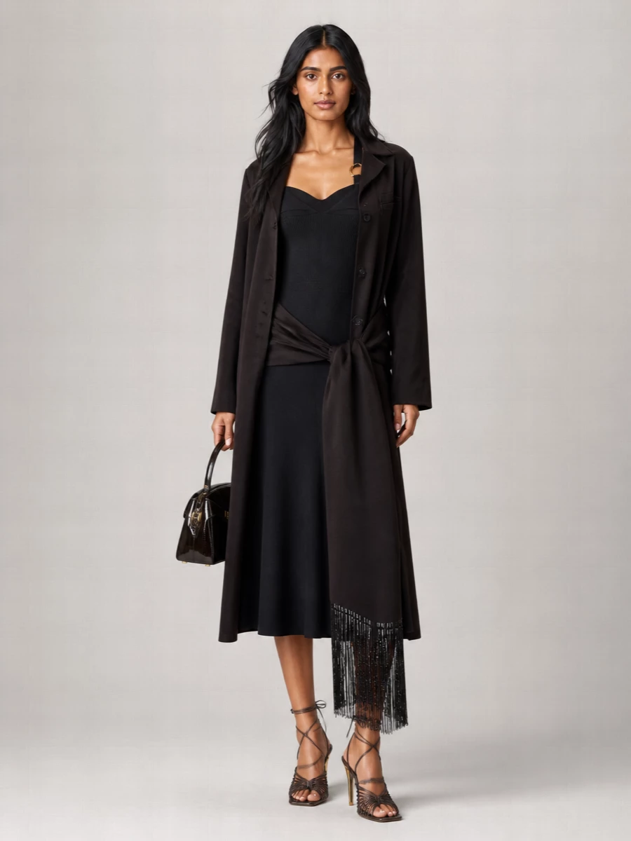 Ferragamo Satin Single-Breasted Blazer