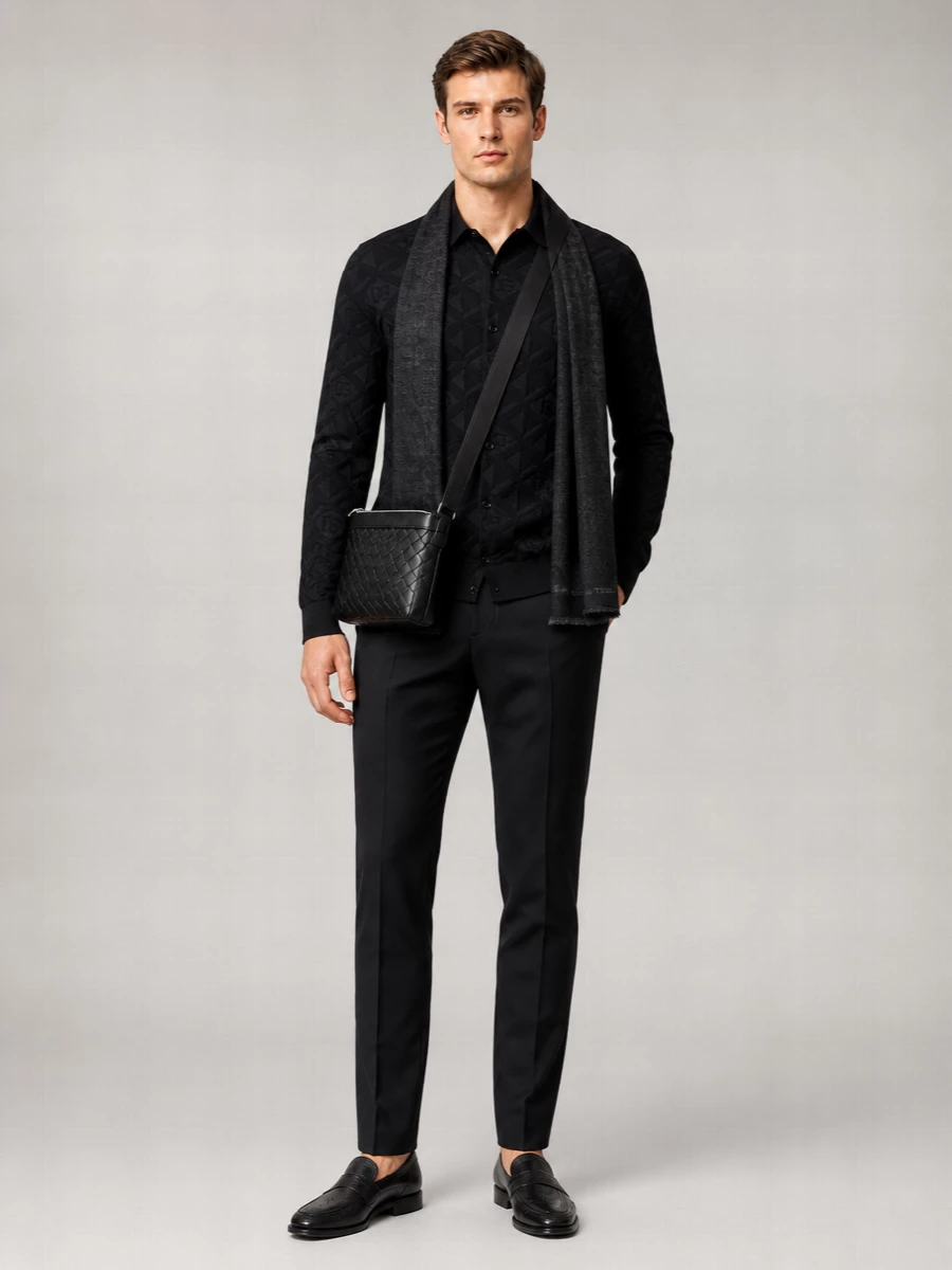 Dolce&Gabbana Silk Crew Neck Cardigan