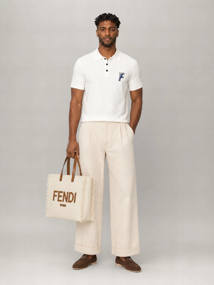 Fendi Jacquard Tote Bag