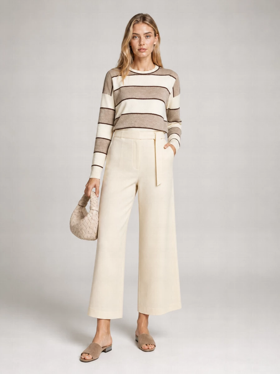 Brunello Cucinelli Cashmere Striped Long-Sleeve Jumper