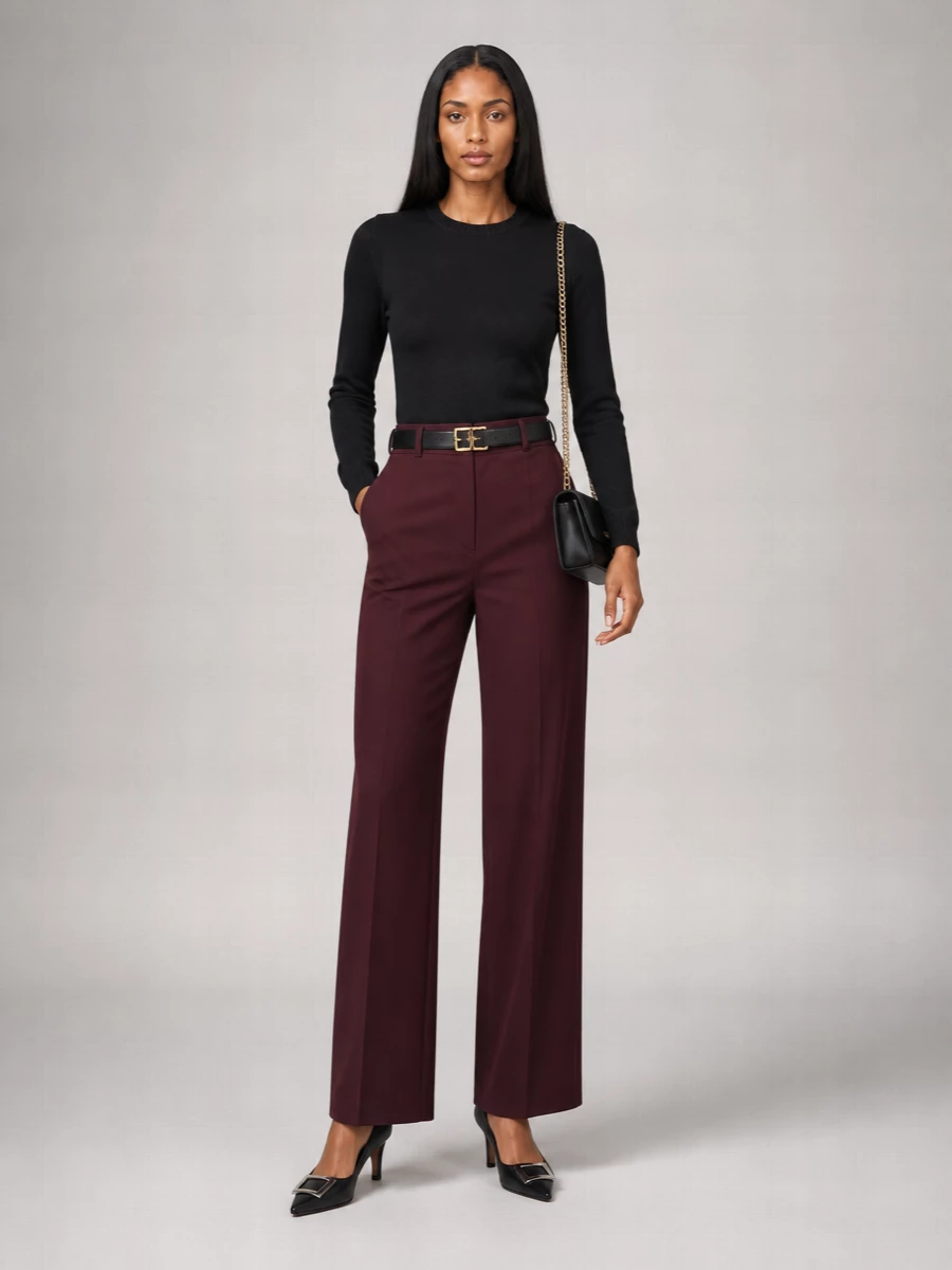 S Max Mara High-Rise Straight-Leg Suit Trousers