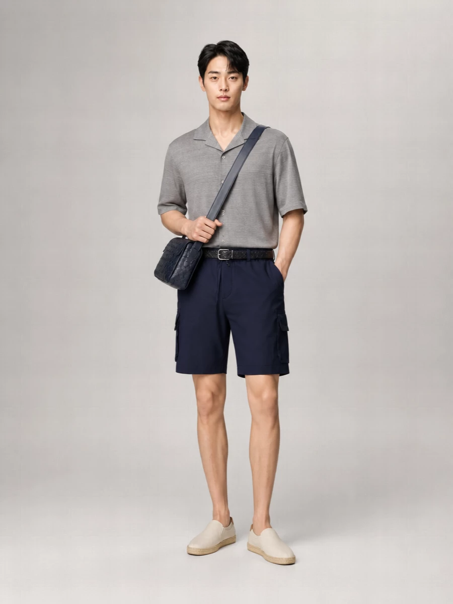 Brunello Cucinelli Linen Blend Cargo Bermuda Shorts
