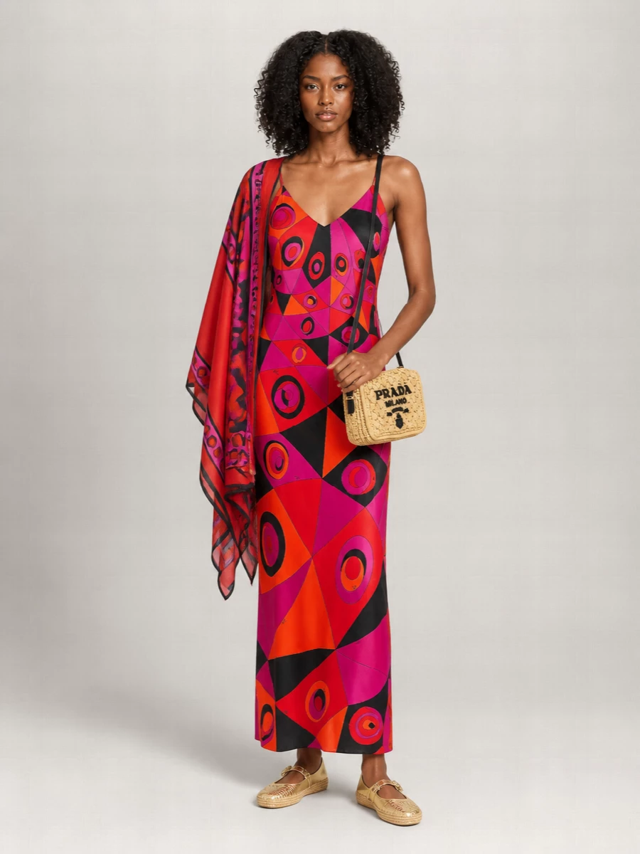 Pucci Cotton Vivara Print Pareo