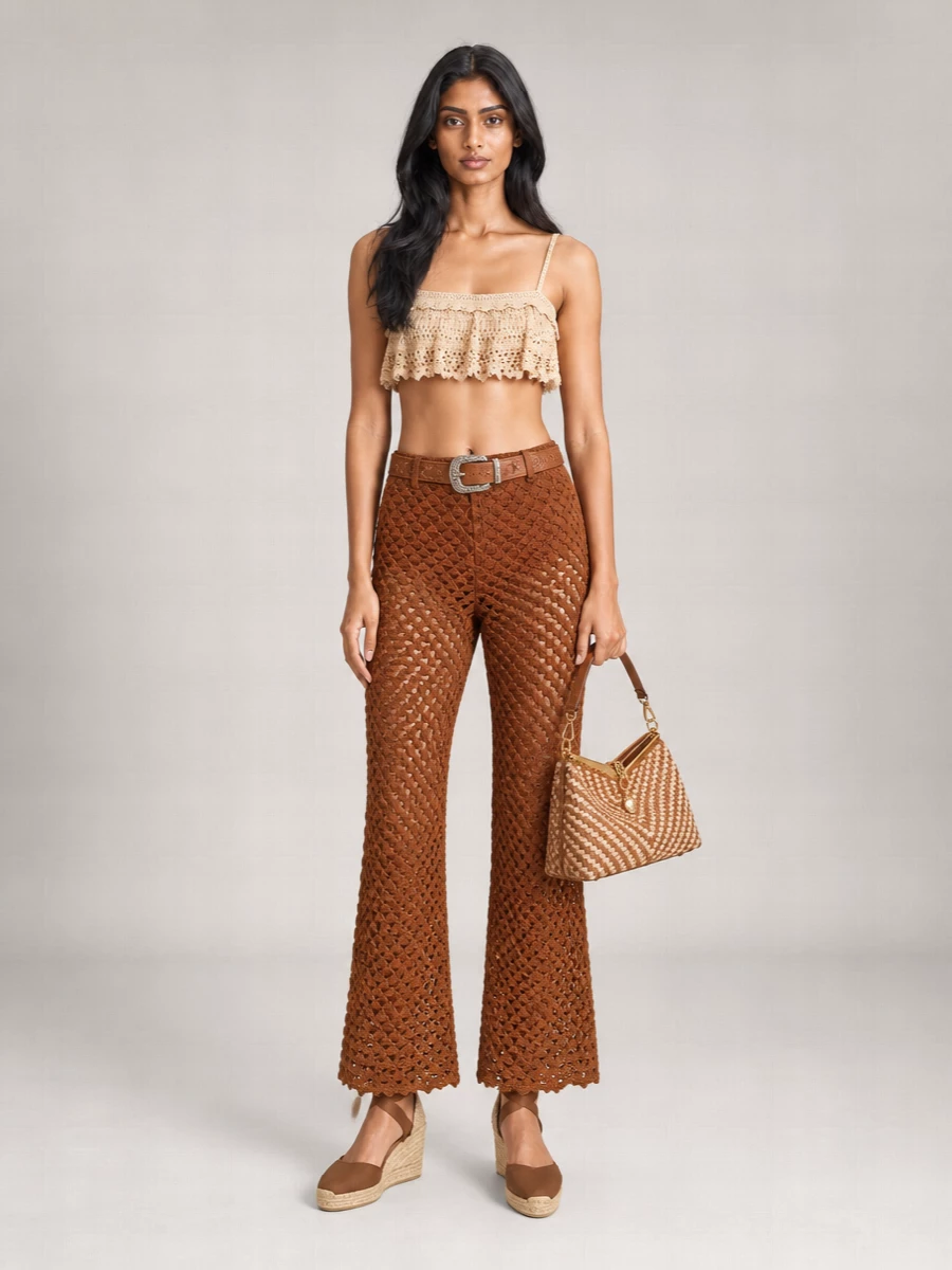 Ermanno Scervino Crochet Flared Trousers