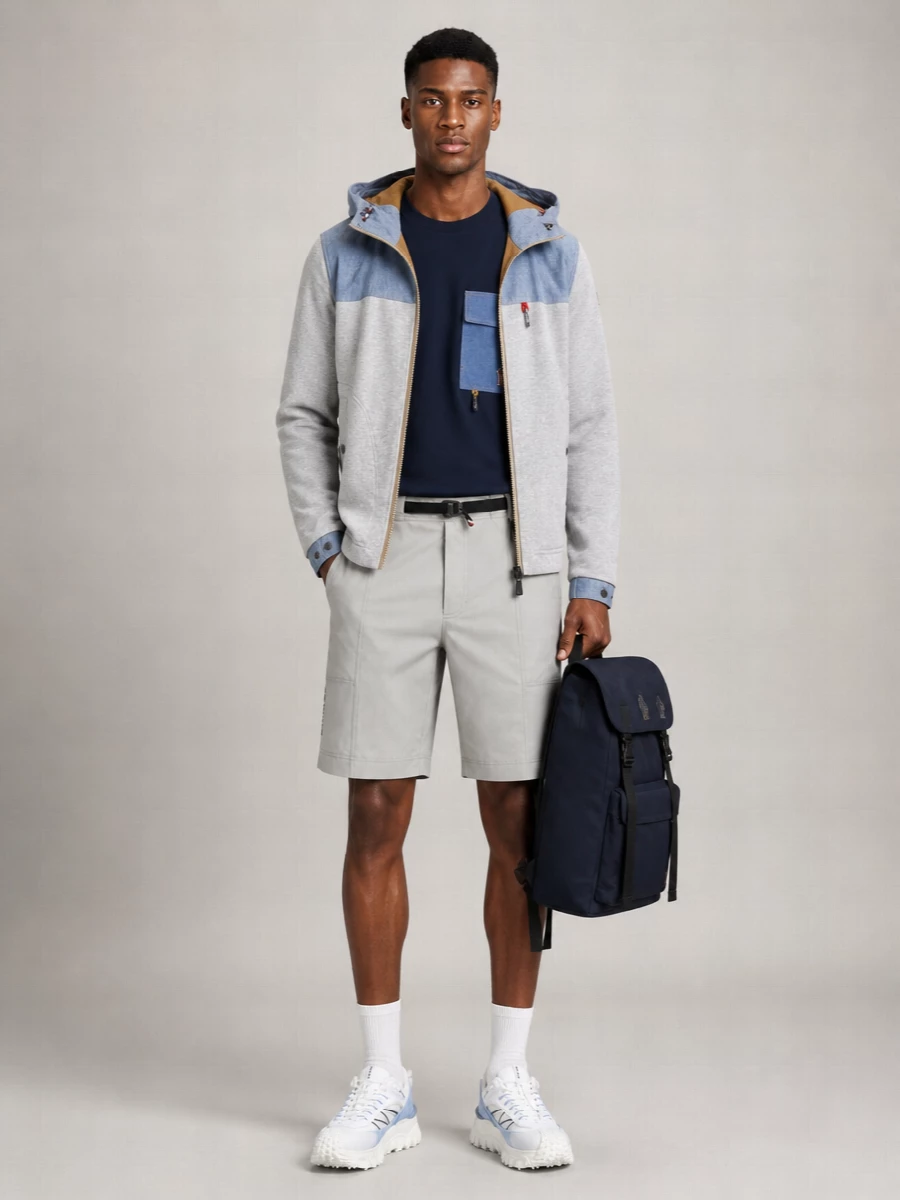 Moncler Grenoble Cotton Hooded Zip-Up Jacket
