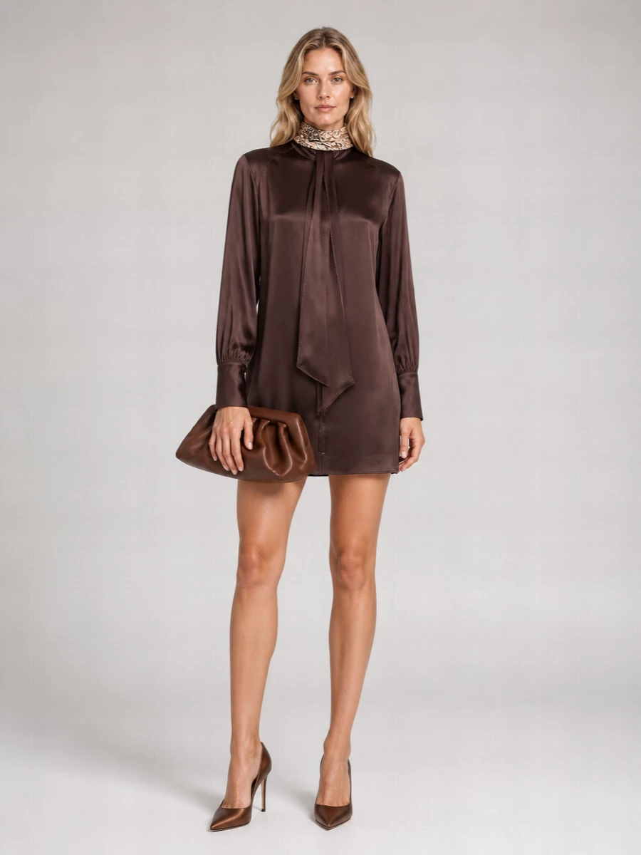 Semicouture Satin Mini Dress