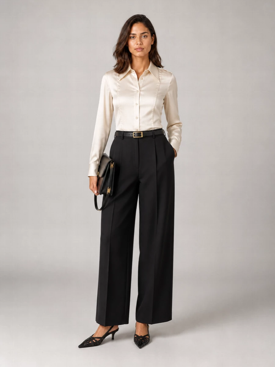 Balmain silk long-sleeve shirt