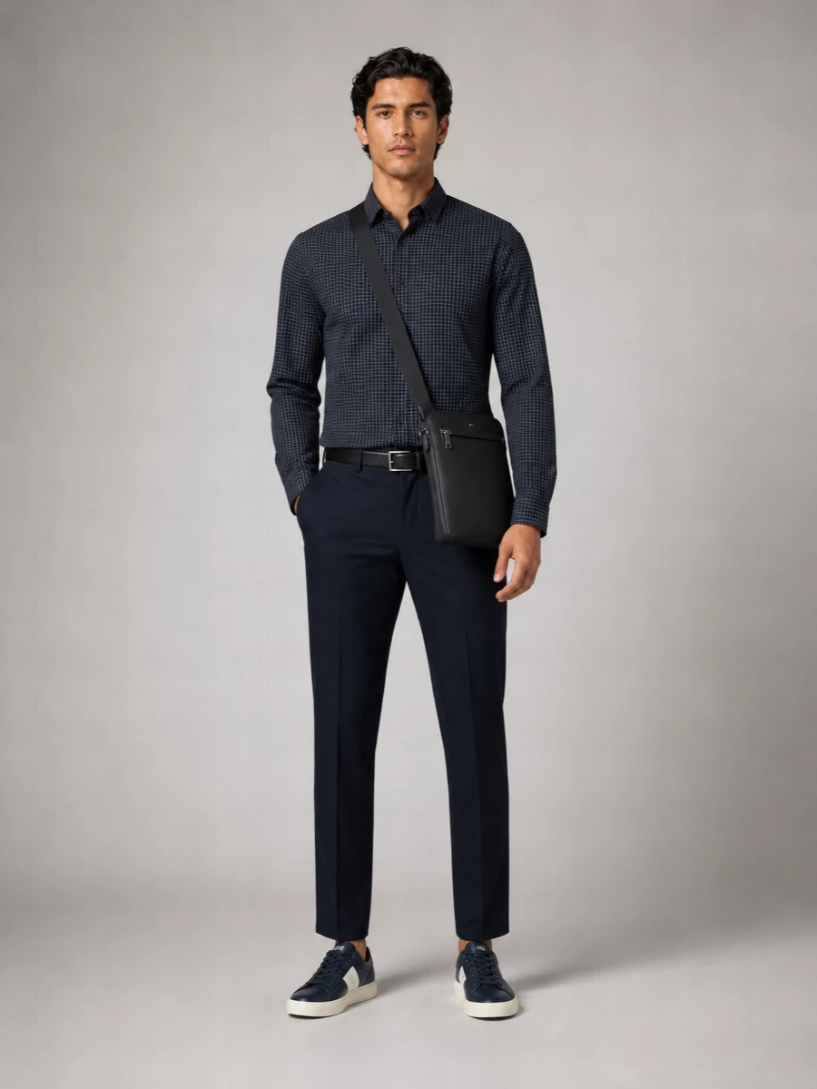 Boss Checked Regular-Fit Cotton Shirt