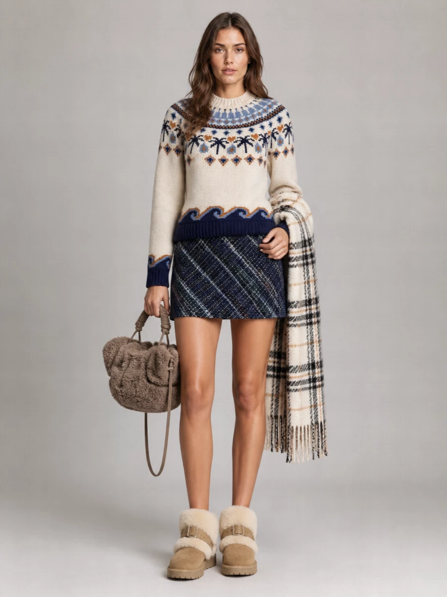 Alanui Virgin Wool Fair Isle Jacquard Sweater