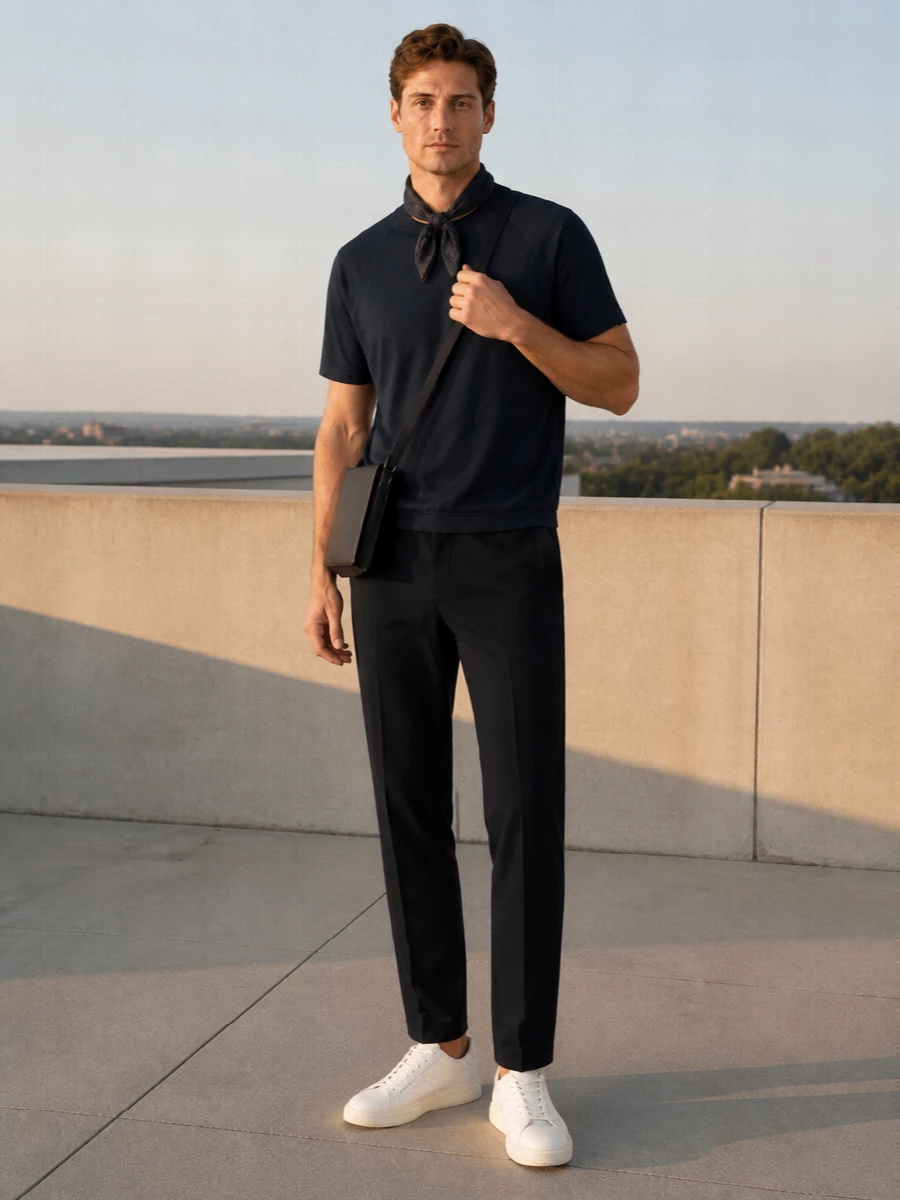 Circolo 1901 navy tee pt torino trousers